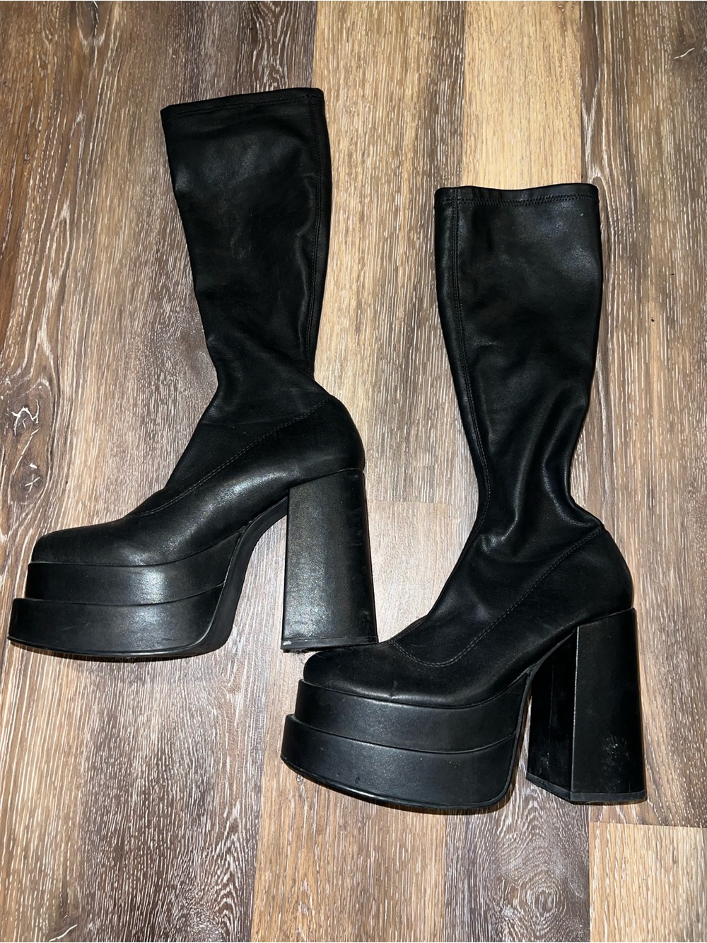 Steve Madden Cypress Black Knee High Boots